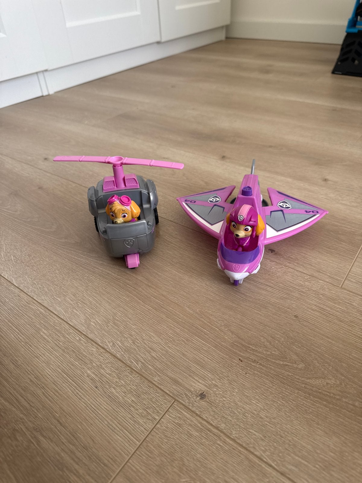 Paw Patrol Skye speelgoed set - Helikopter en vliegtuig, Ophalen of Verzenden, Gebruikt