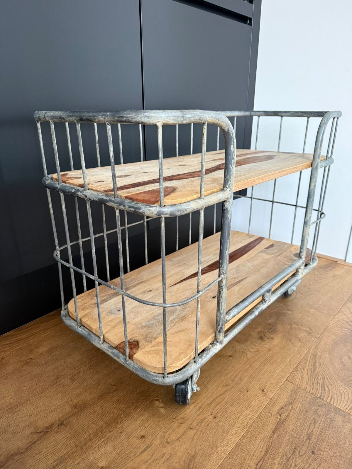 Vintage Industriële Bakkerskar met Houten Planken, Ophalen, Zo goed als nieuw