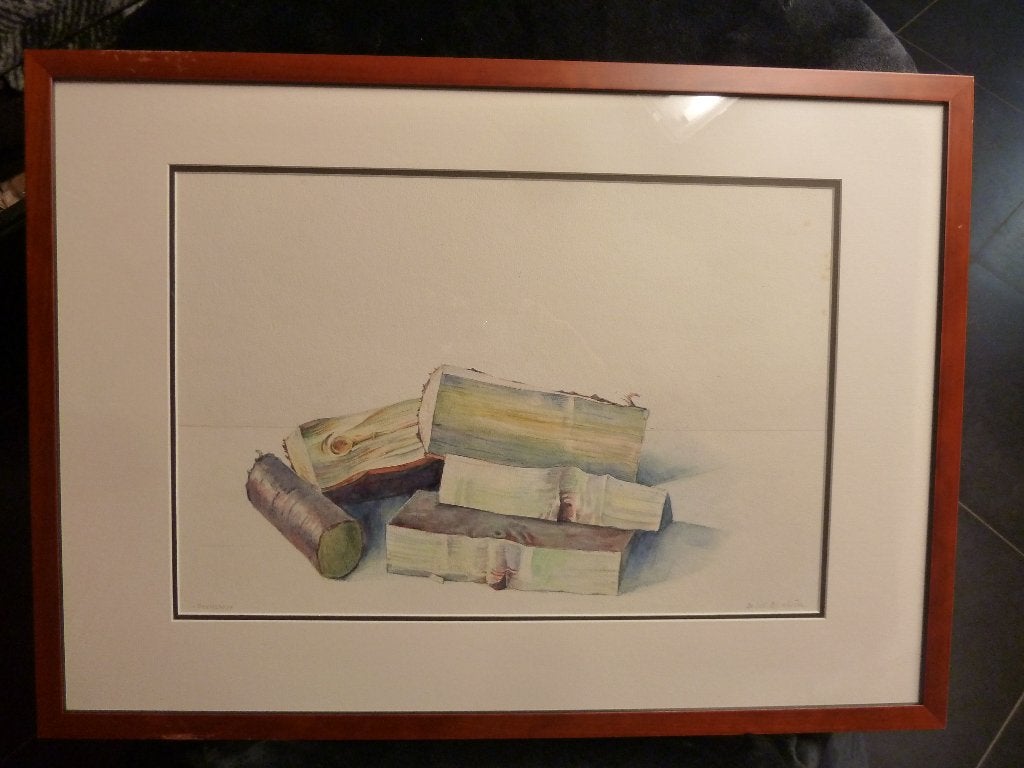 AQUAREL H.GIESEN GOEDE STAAT INGELIJST, Antiek en Kunst, Overige stijlen, Gedateerd, Stilleven, Ophalen of Verzenden