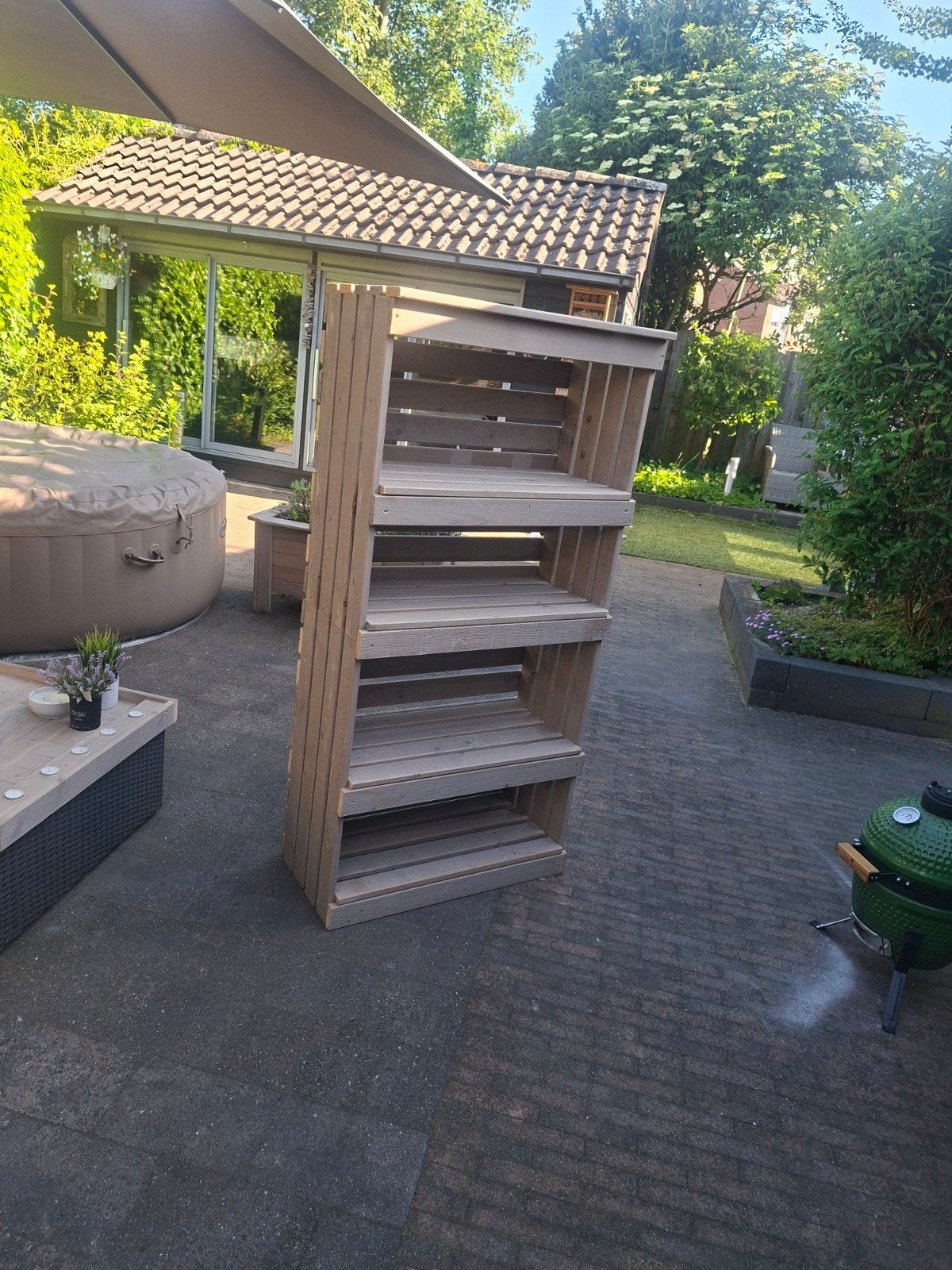 Steigerhouten tuinkast, Tuin en Terras, Ophalen, Nieuw, Hout, Overige typen