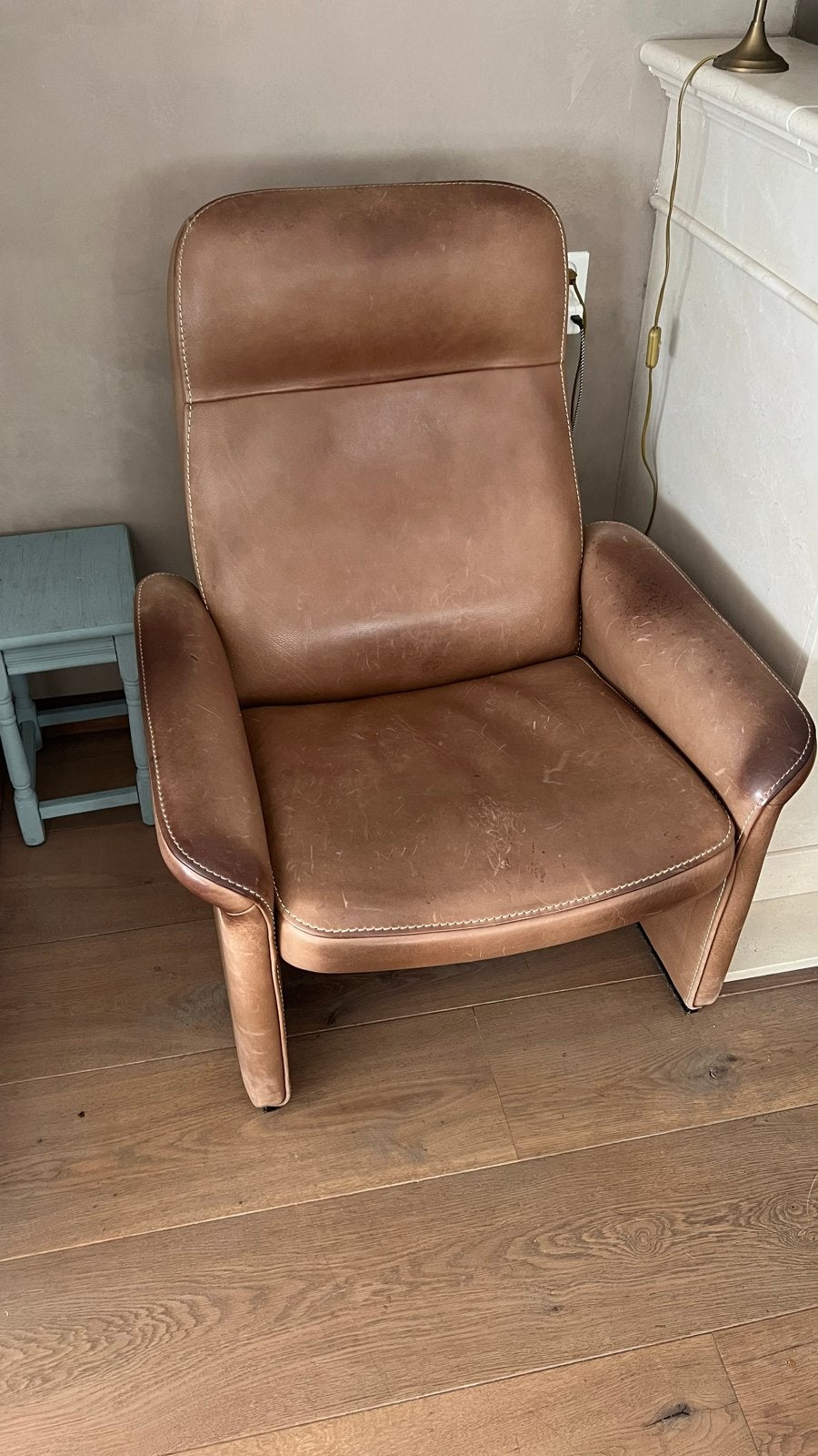 De Sede DS-2011 fauteuil - Cognac leer 2 xstuk, Ophalen of Verzenden, Gebruikt, Leer, 75 tot 100 cm