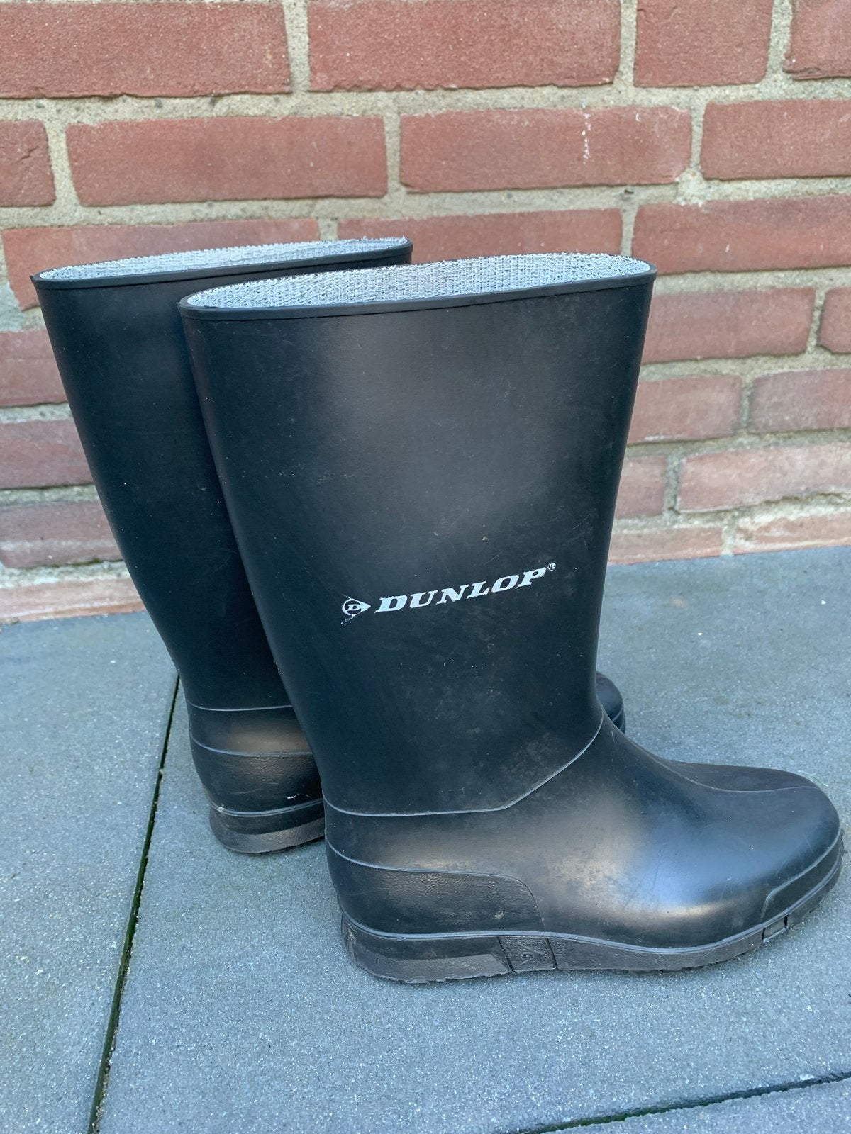 Zwarte Dunlop regenlaarzen maat 35 - Zo goed als nieuw, Ophalen of Verzenden, Zo goed als nieuw, Jongen of Meisje, Laarzen
