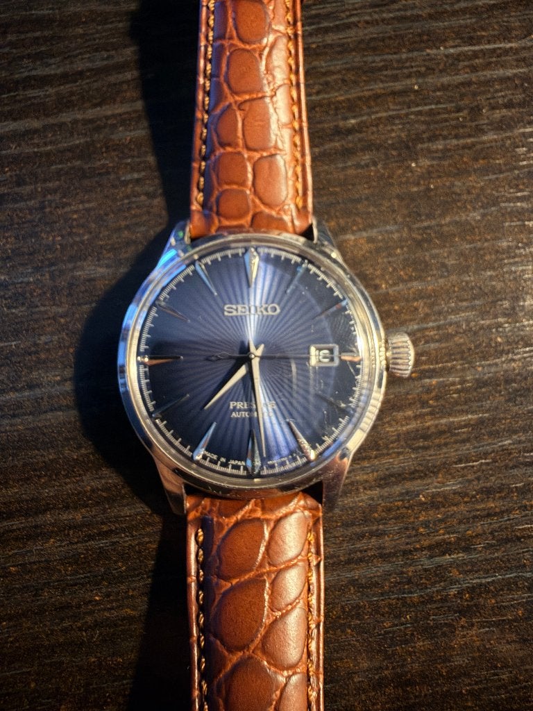Seiko Presage Cocktail Time "Blue Moon" SRPB41J1, Seiko, Staal, Polshorloge, Ophalen of Verzenden