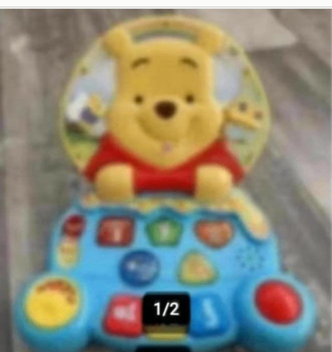 Disney Vtech Winny the pooh Ontdek en leer laptop, Ophalen, Winnie de Poeh of vrienden, Zo goed als nieuw, Overige typen