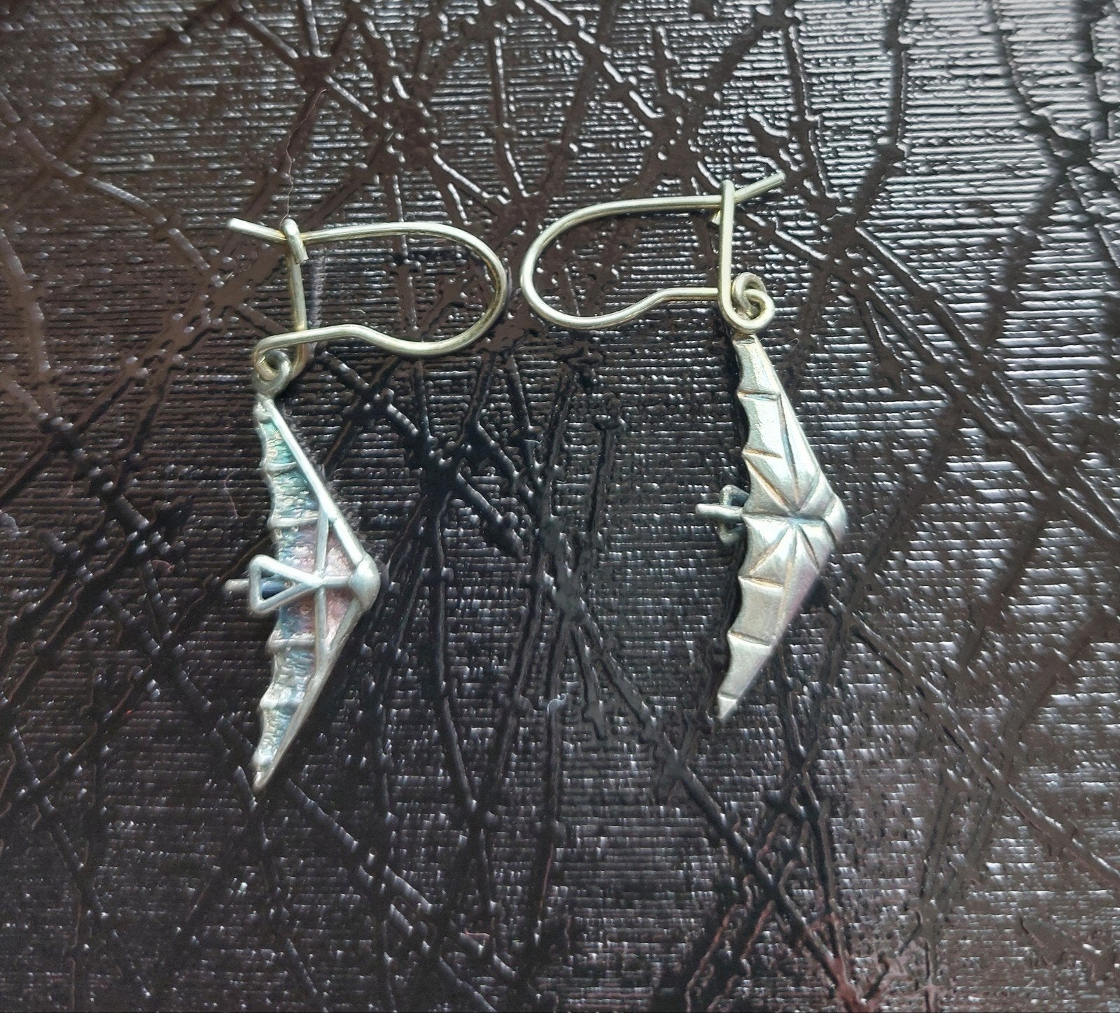 Zilveren oorhangers zeilvliegers/ deltavliegers, Sieraden, Tassen en Uiterlijk, Ophalen of Verzenden, Zilver, Zilver