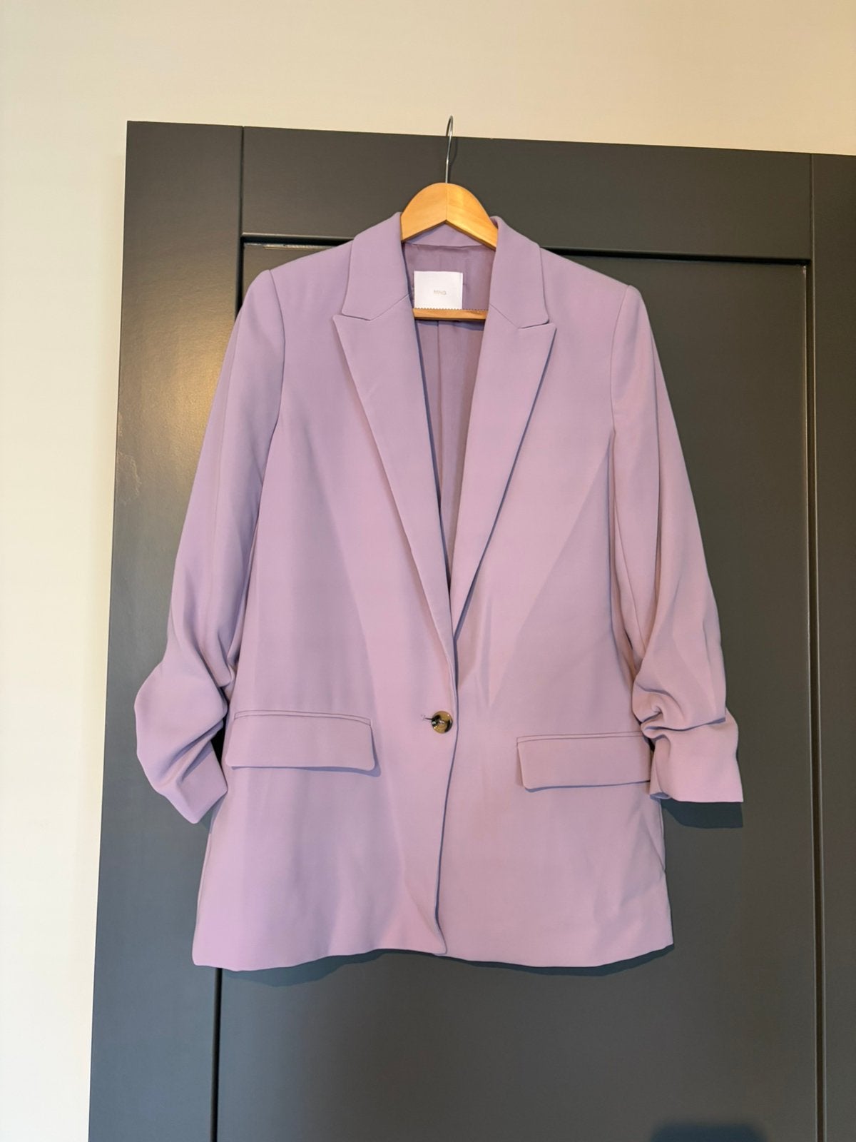 Lange colbert Mango te koop maat L lila, Kleding | Dames, Maat 38/40 (M), Verzenden, Paars, Zo goed als nieuw