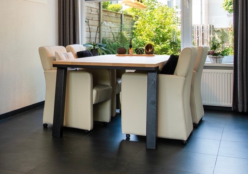 Prachtige eikenhouten eettafel, onbeschadigd, Ophalen, 100 tot 150 cm, Eikenhout, 200 cm of meer