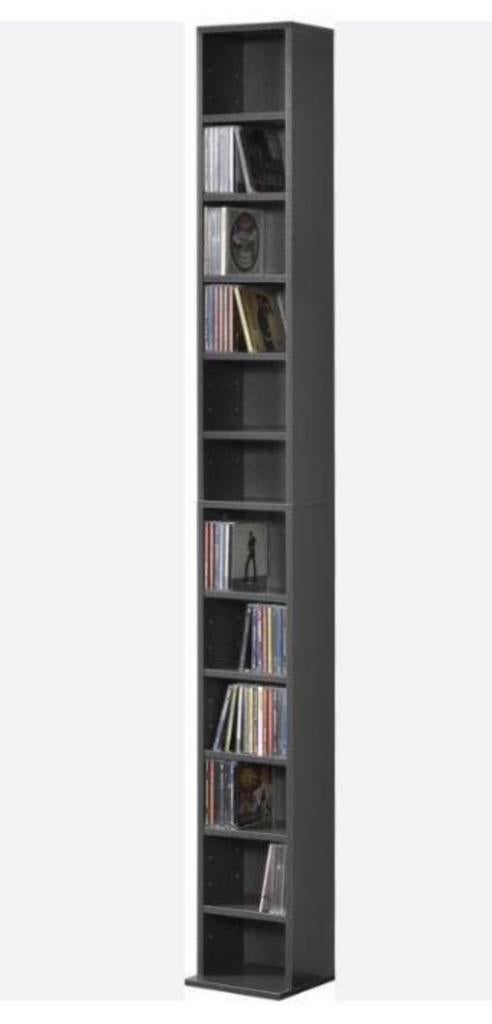IKEA CD/DVD-kasten GNEDBY / Benno Antraciet grijs, Ophalen, Gebruikt, 150 discs of meer, Hout