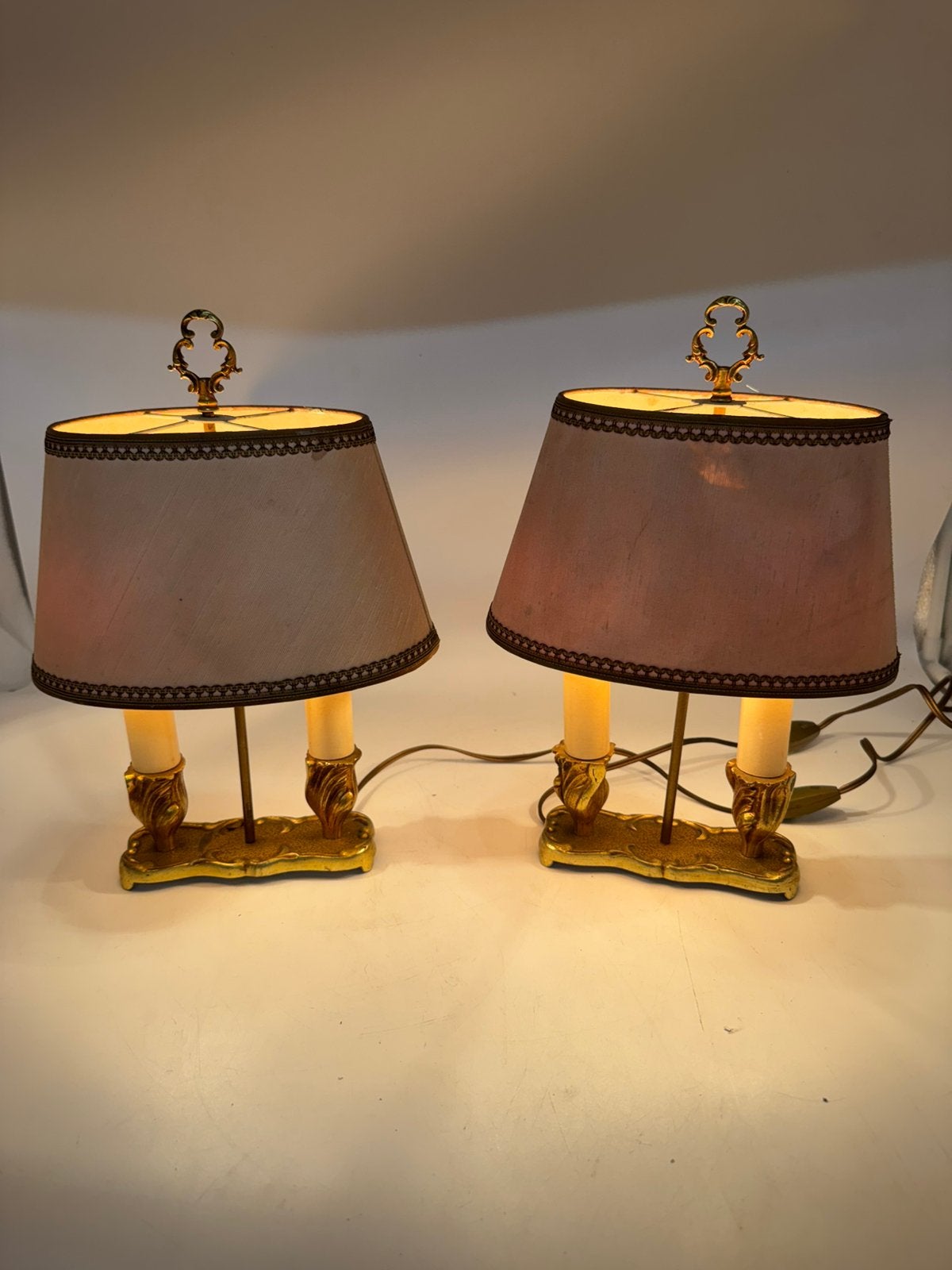 Set van 2 Klassieke Franse Bouillotte Lampen –, Ophalen of Verzenden