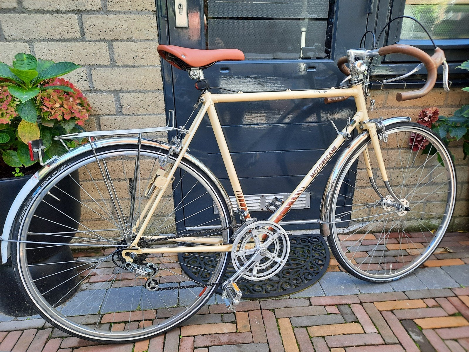 Vintage Motobecane Prestige race/toerfiets 1980, 55 tot 59 cm, Ophalen, Velgrem