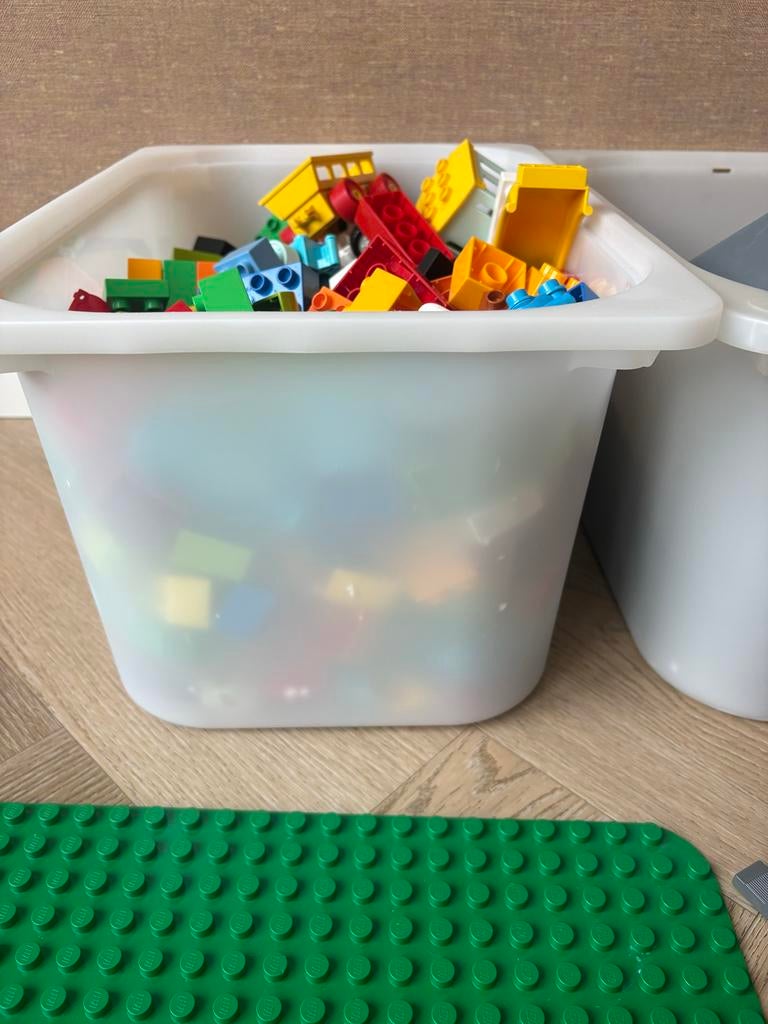 Grote Duplo set: trein elektrische trein en diverse blokken, Kinderen en Baby's, Speelgoed | Duplo en Lego, Ophalen, Gebruikt