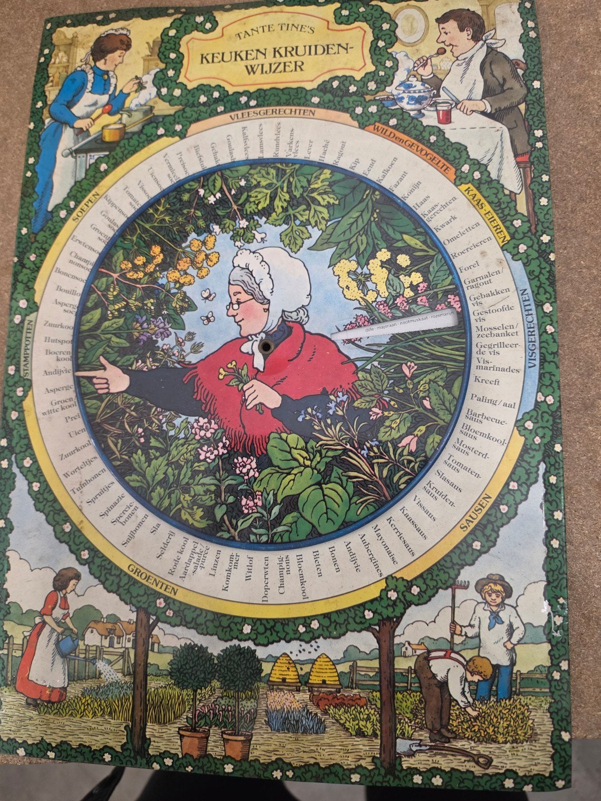 Vintage Saartje's Kruidenwijzer - Keuken Decoratie, Antiek en Kunst, Ophalen of Verzenden