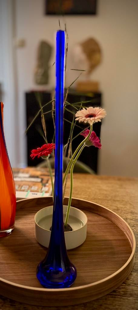 Cobalt blauwe vintage vaas, Huis en Inrichting, Woonaccessoires | Vazen, Ophalen of Verzenden