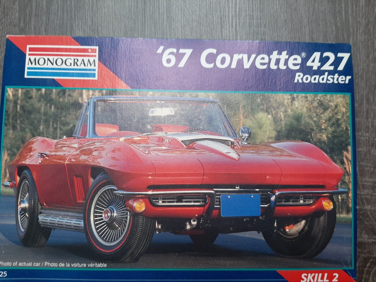 Monogram '67 Corvette 427 Roadster modelbouwkit, Auto, 1:32 tot 1:50, Nieuw, Ophalen of Verzenden