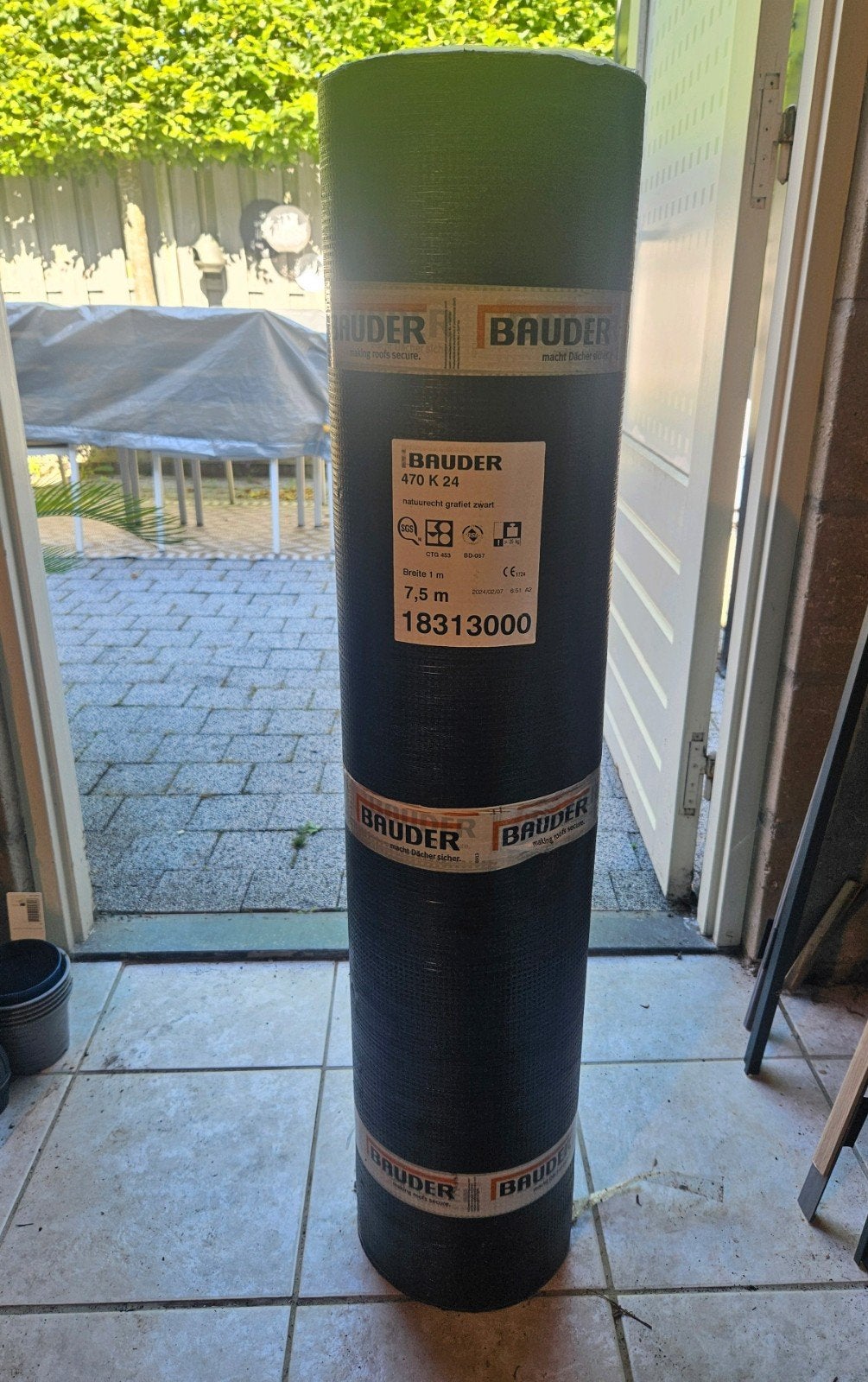 Rol dakleer 7,5 m x 1 m  - Nieuw, Ophalen, Overige materialen, Zwart, Nieuw