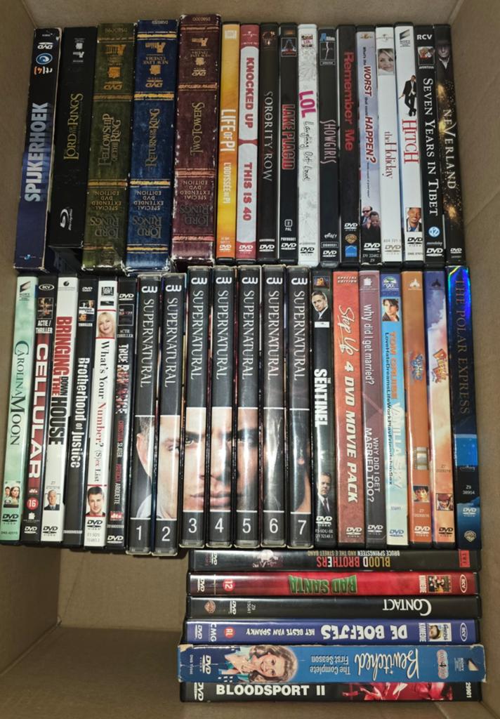 Grote collectie diverse DVD's - Films en series, Vanaf 12 jaar, Ophalen, Gebruikt, Boxset