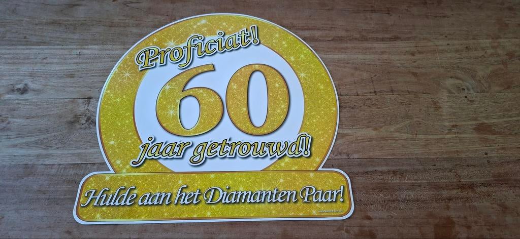 Huldeschild 60 jaar getrouwd, Ophalen, Versiering