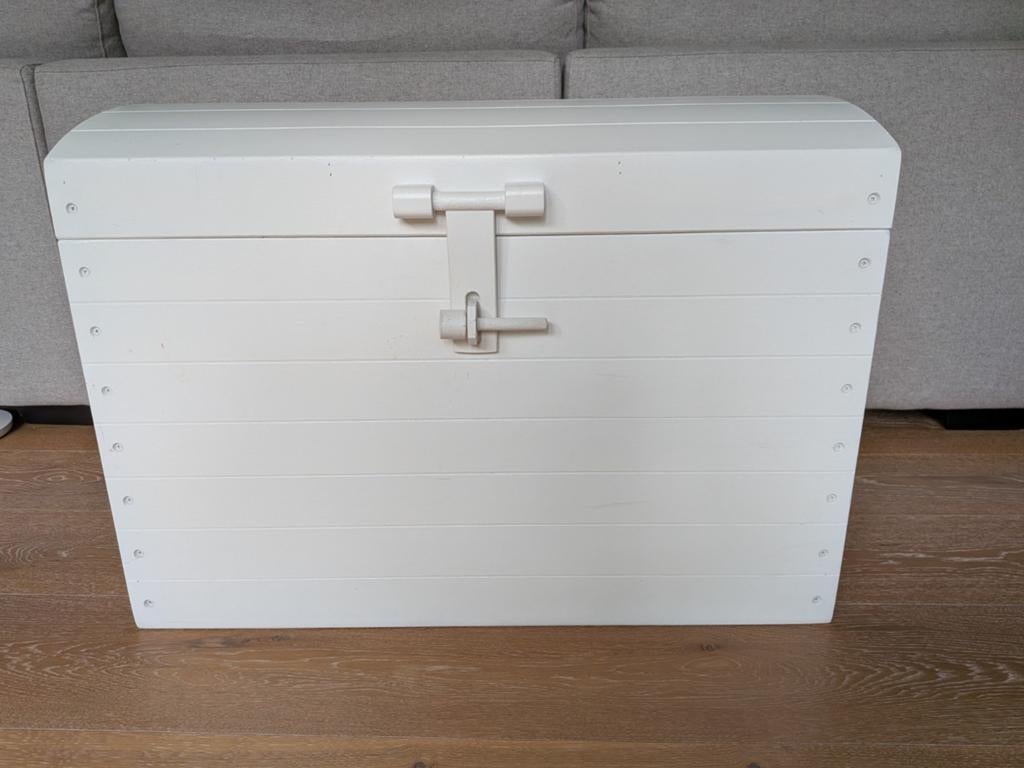 Houten speelgoedkist - Wit - 54x74x41 cm, Huis en Inrichting, Ophalen, 50 tot 75 cm, Minder dan 50 cm, Zo goed als nieuw