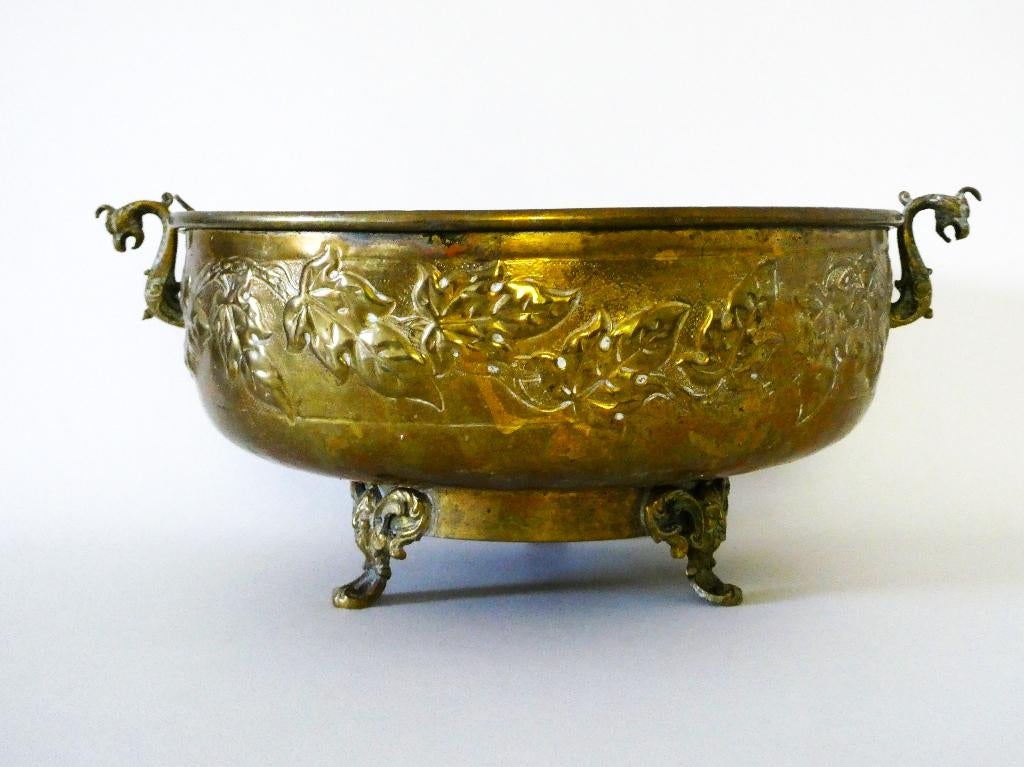 Dinant jardiniere bloempot griffioenen mythologische figuren, Ophalen of Verzenden