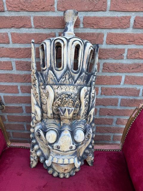 mega beeld/masker van Hanuman, de apengod, Indonesië, 69 cm!, Antiek en Kunst, Kunst | Beelden en Houtsnijwerken, Ophalen of Verzenden