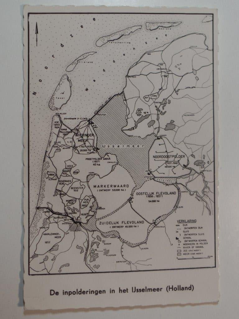IJsselmeer Zuiderzee, Ophalen of Verzenden, Ongelopen, Friesland