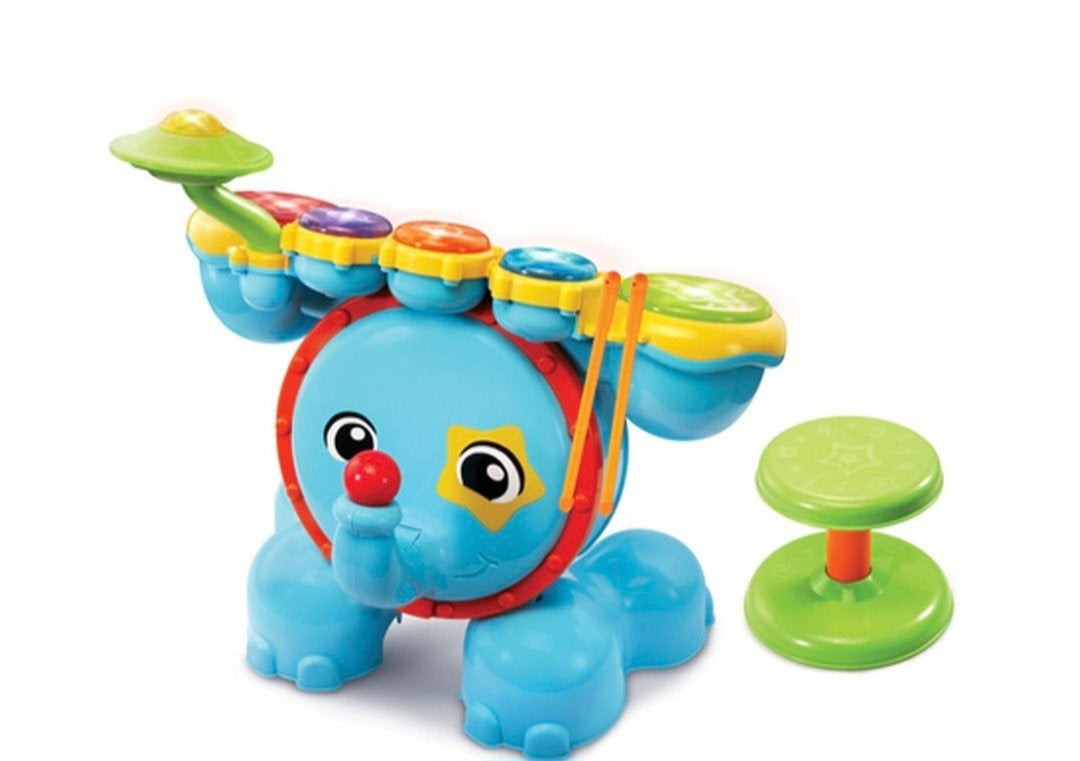 VTech Baby Muziek Olifant Drumstel met Krukje, Ophalen