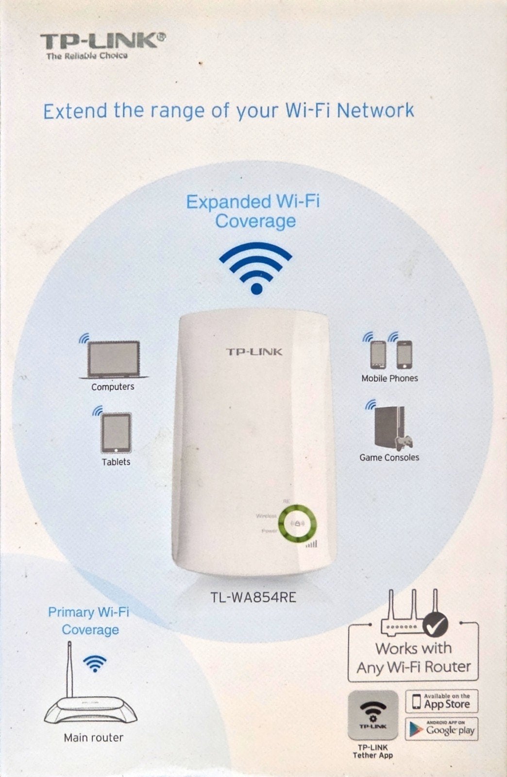 TP-Link TL-WA854RE Wi-Fi Range Extender, Ophalen of Verzenden, Zo goed als nieuw, Router, TP-Link