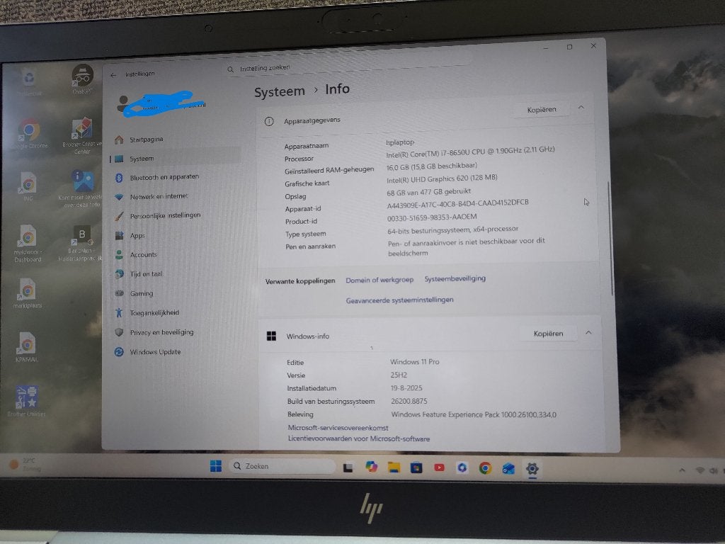 HP  Intel I7  Laptop  plus dockingstation, Computers en Software, Windows Laptops, Ophalen, Gebruikt, 2 tot 3 Ghz, 15 inch