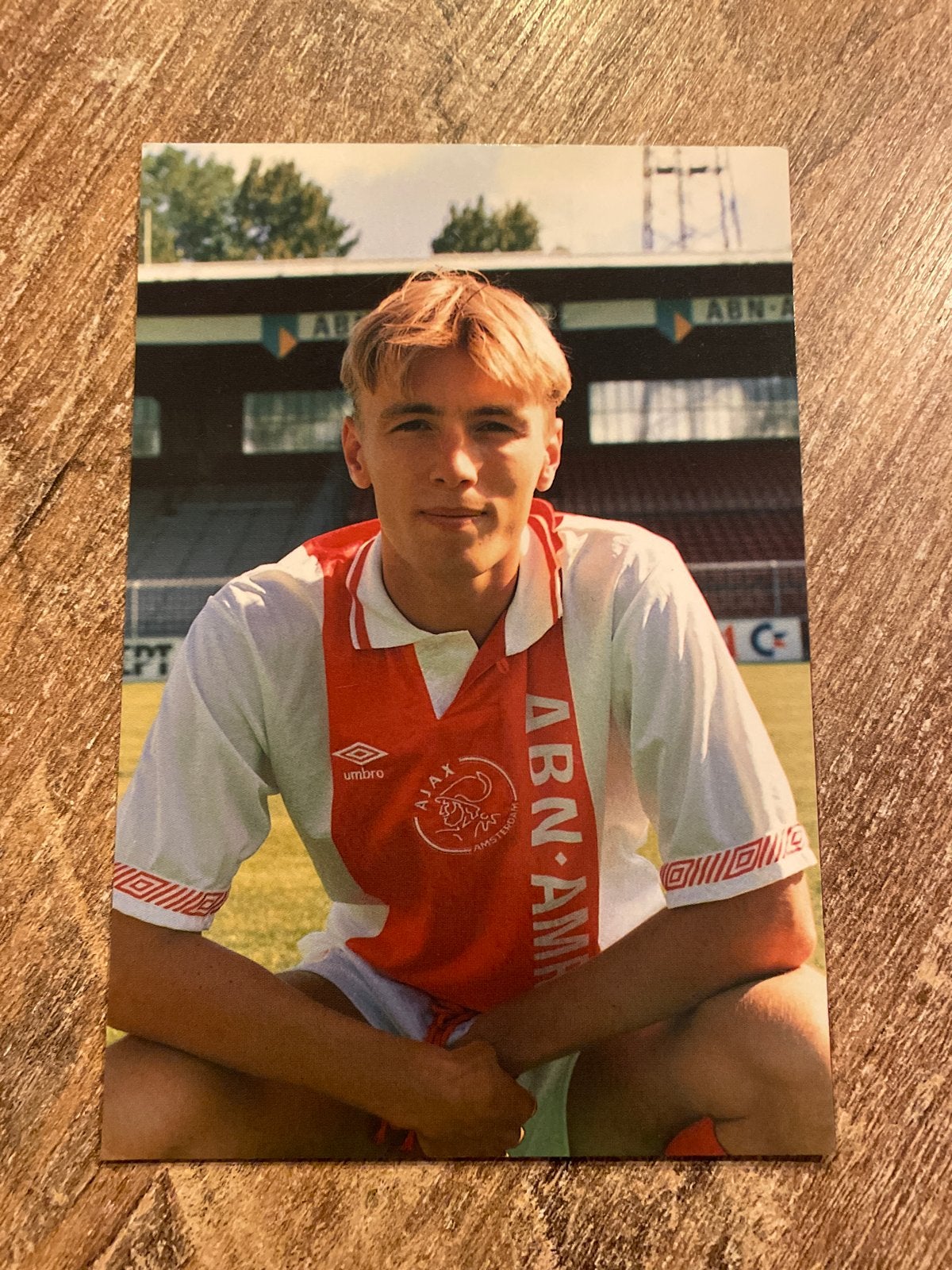 Richard Witschge Ajax spelerskaart - Vintage, Verzamelen, Ophalen of Verzenden, Zo goed als nieuw, Ajax, Spelerskaart