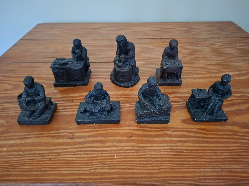 Bronzen beroepen beeldjes, Verzamelen, Beelden en Beeldjes, Ophalen of Verzenden, Gebruikt, Mens