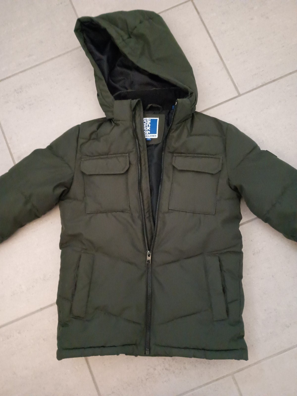 Jack & Jones jas maat 152 met afneembare capuchon, Gebruikt, Ophalen of Verzenden, Jas, Jongen