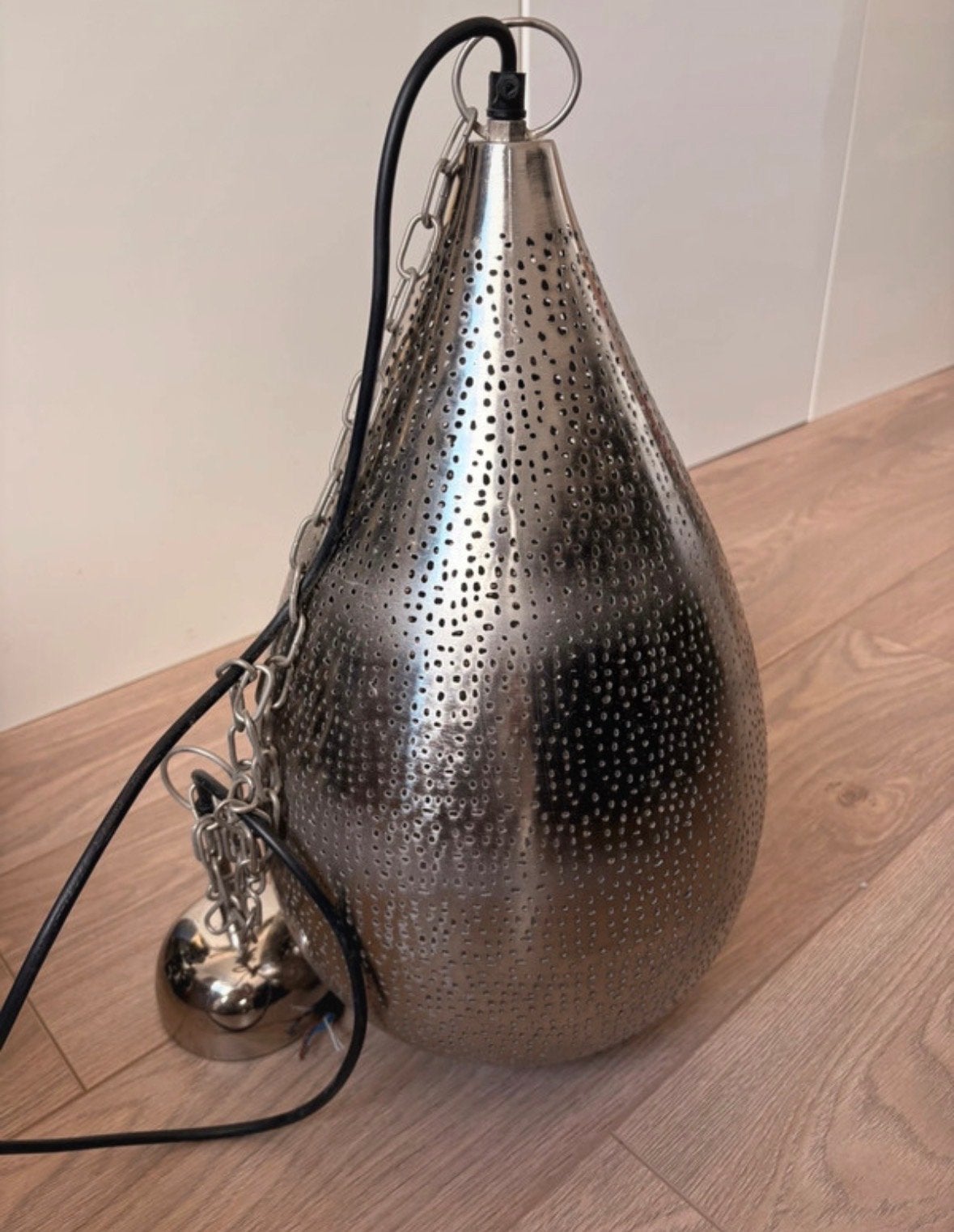 Marokkaanse hanglamp - 40 cm doorsnede, Ophalen of Verzenden, Gebruikt, Metaal, E27 (groot)