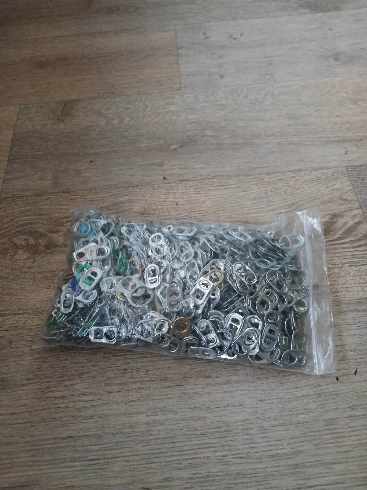 Zak vol aluminium lipjes van blikjes, Ophalen of Verzenden, Gebruikt