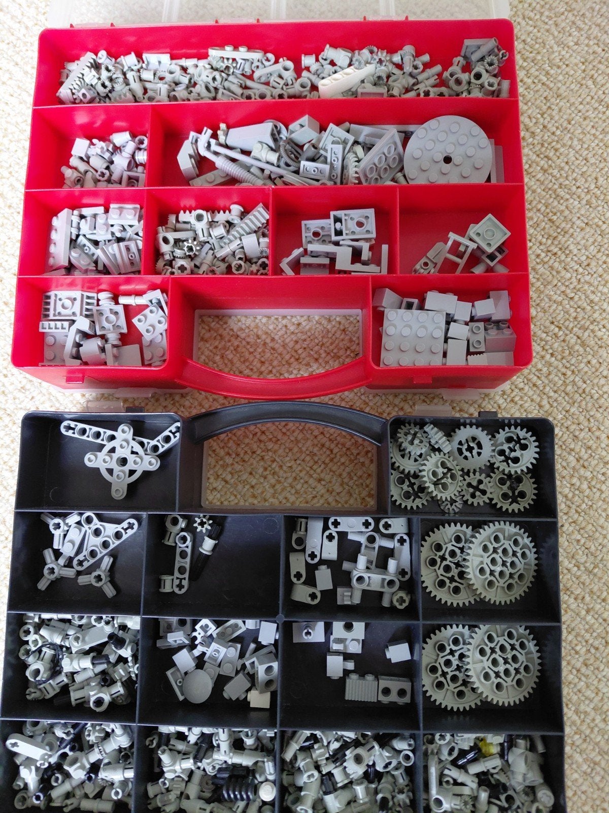 Grote partij LEGO Technic onderdelen in opbergdozen, Gebruikt, Inclusief extra onderdelen, Lego, Ophalen of Verzenden