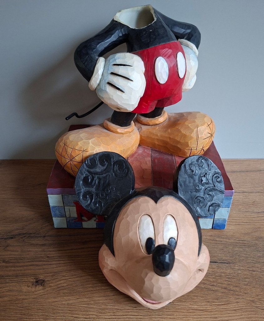 Mickey Beeld Jim Shore  Hoofd Los Disney Showcase collection, Ophalen, Mickey Mouse, Gebruikt, Beeldje of Figuurtje