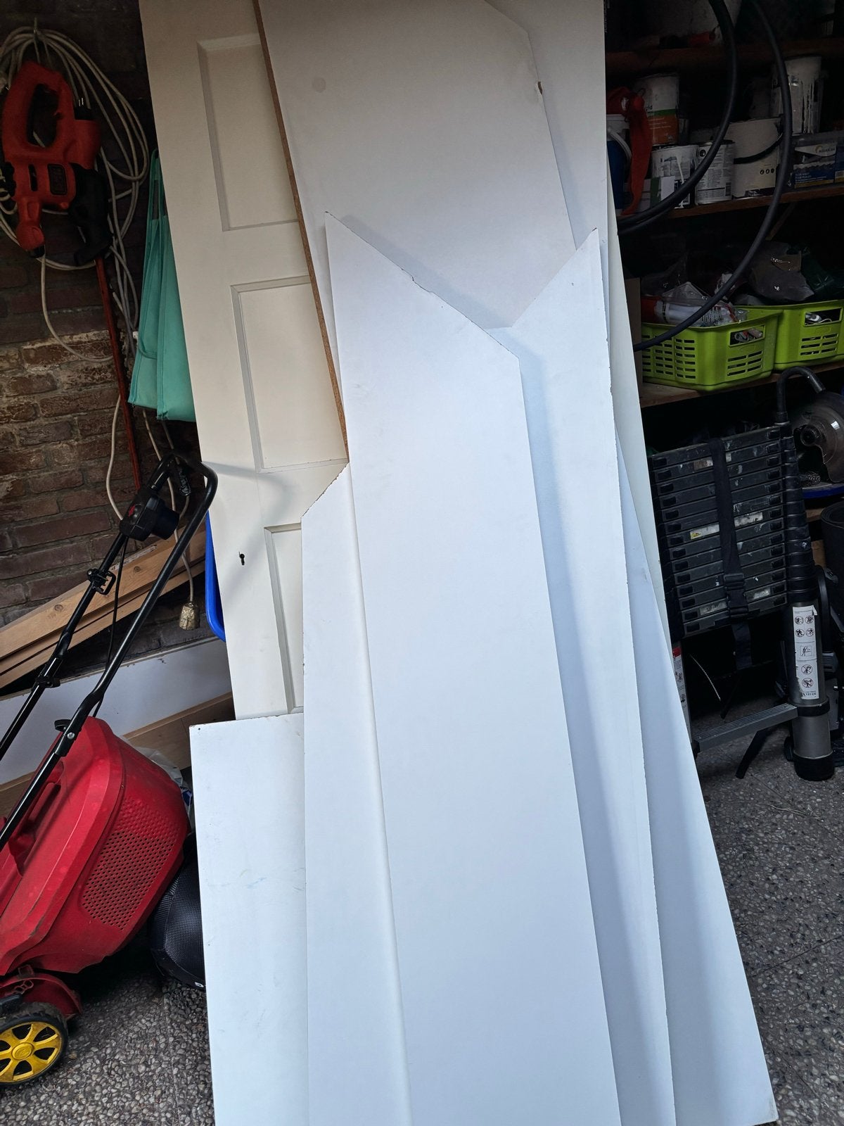 Witte gelamineerde legplanken 30cm en 45cm breed, Ophalen, Gebruikt, Minder dan 25 mm, Plank