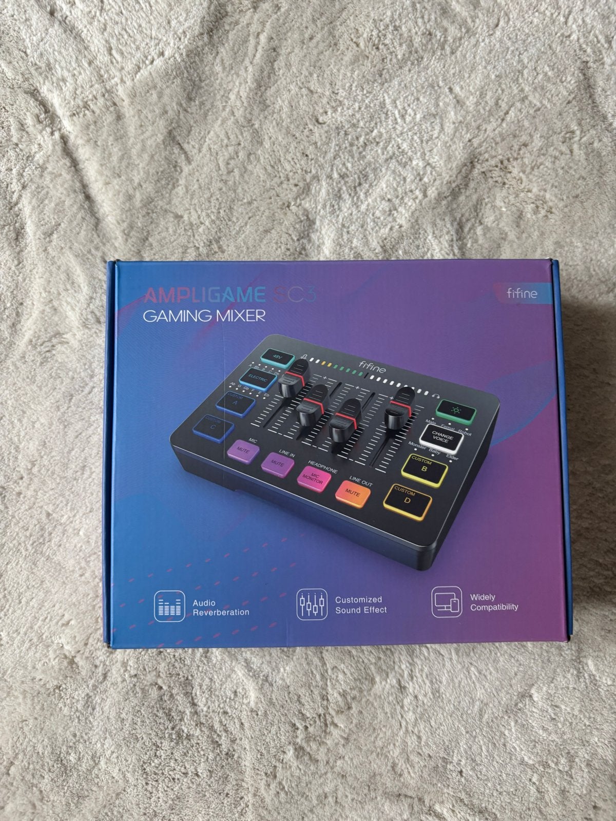 Fifine Ampligame SC3 Gaming Mixer, Muziek en Instrumenten, Ophalen of Verzenden, Zo goed als nieuw, Minder dan 5 kanalen, Microfooningang