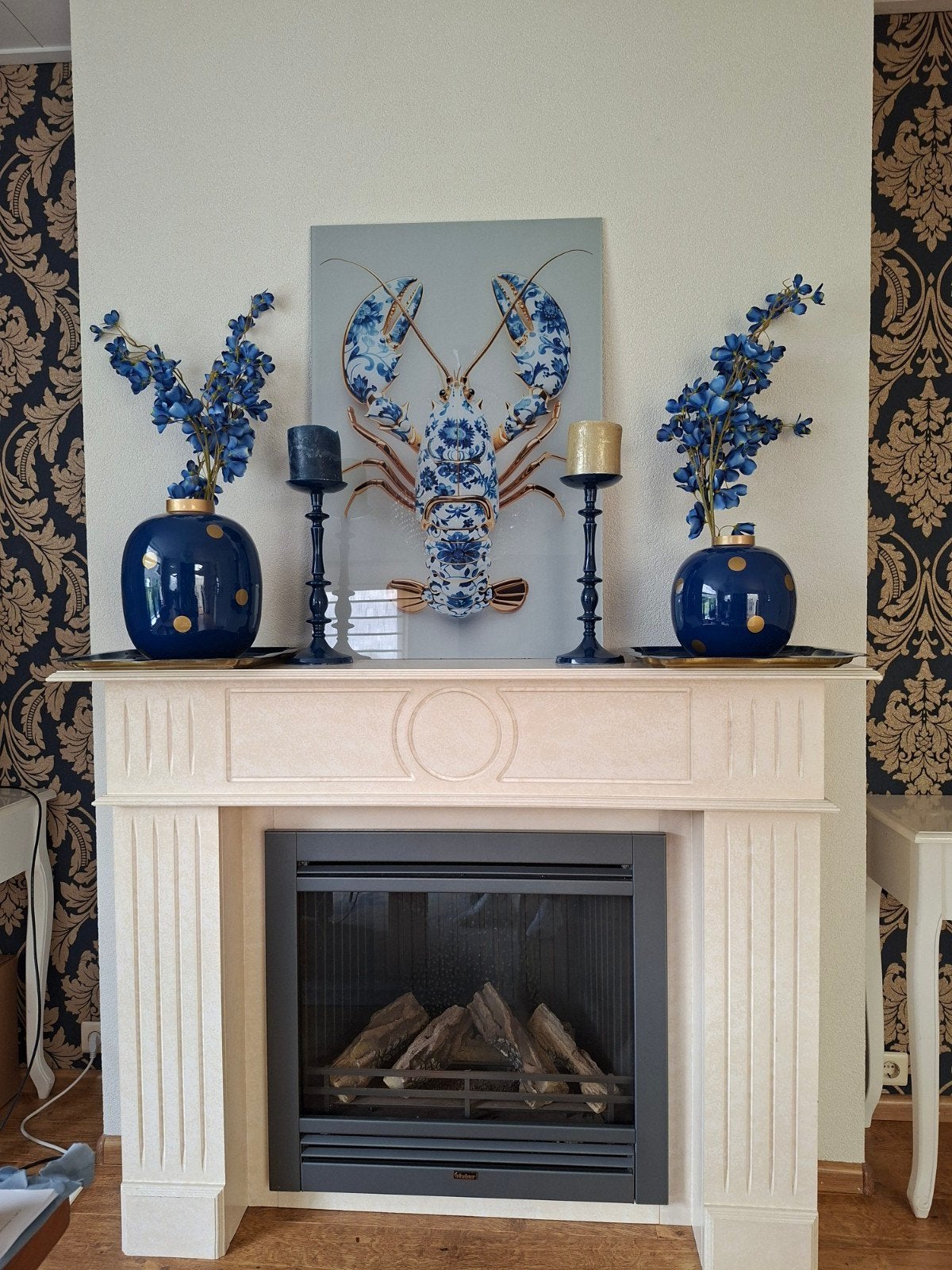 Prachtige blauwe woondecoratie – Pip Studio + Golden Lobster, Nieuw, Ophalen of Verzenden, 120 cm, Blauw