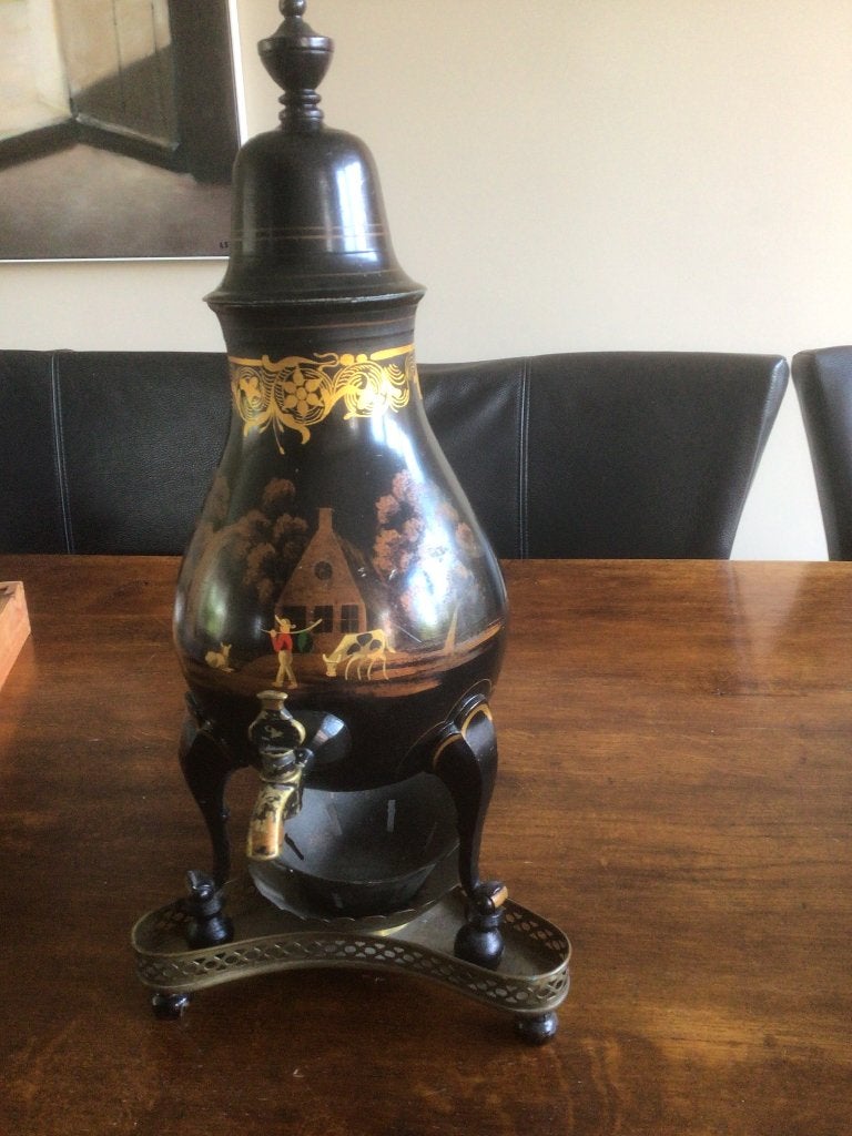 Koffiekan Tin beschilderd, Ophalen of Verzenden