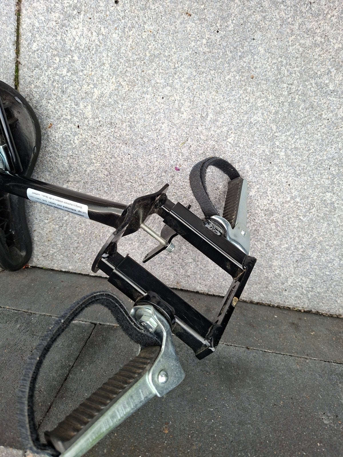 Voorzitje fiets voor op stang - voetbeugel verstelbaar, Ophalen of Verzenden, Gebruikt, Voorzitje, Voetsteuntjes