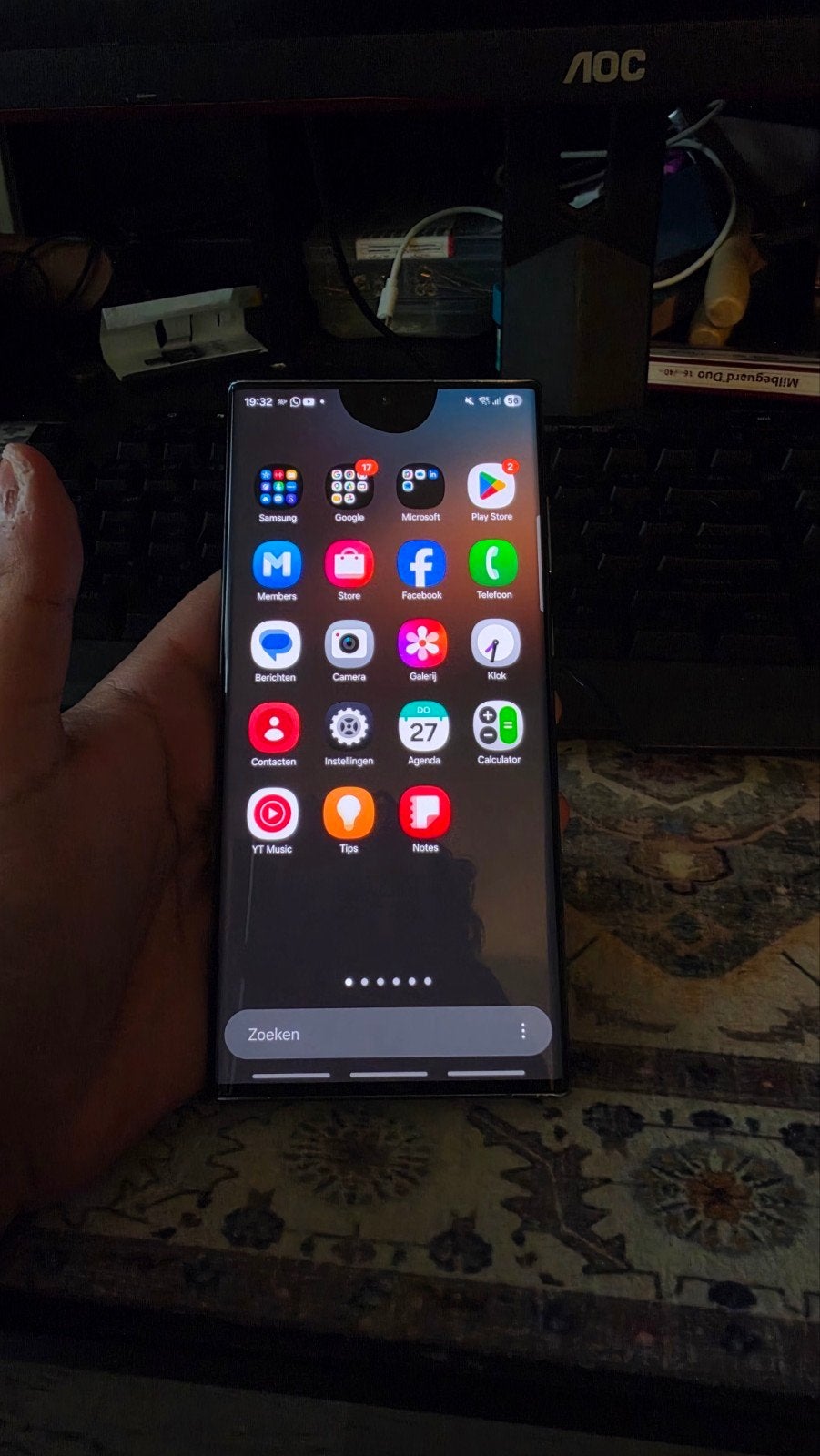 Samsung Galaxy S22 Ultra 256GB - Gebruikt met schade, Gebruikt, Zwart, Touchscreen, Ophalen of Verzenden