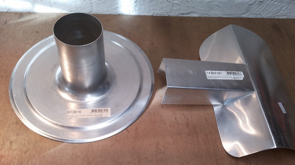 Dyka kiezelbak plakplaat aluminium rond en 45gr, Dakplaat of Dakpanplaat, Steen of Klei, Verzenden, Zwart