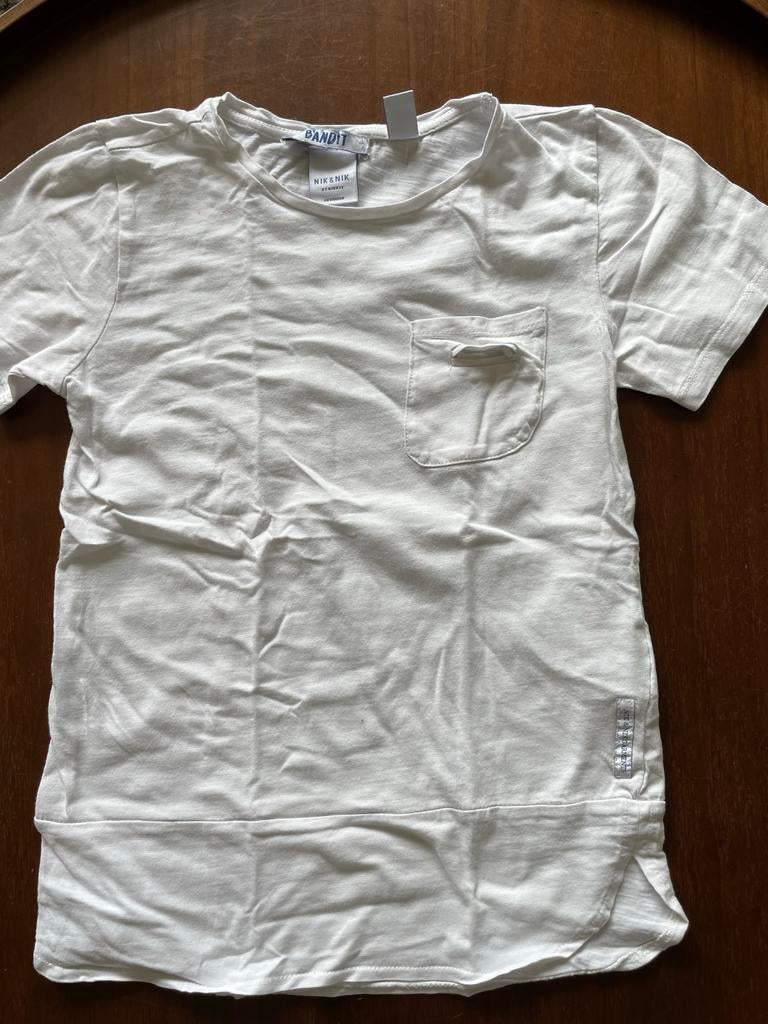 Nikkie NIK&NIK T-shirt wit met borstzakje, Ophalen of Verzenden, Zo goed als nieuw, Overige maten, Wit
