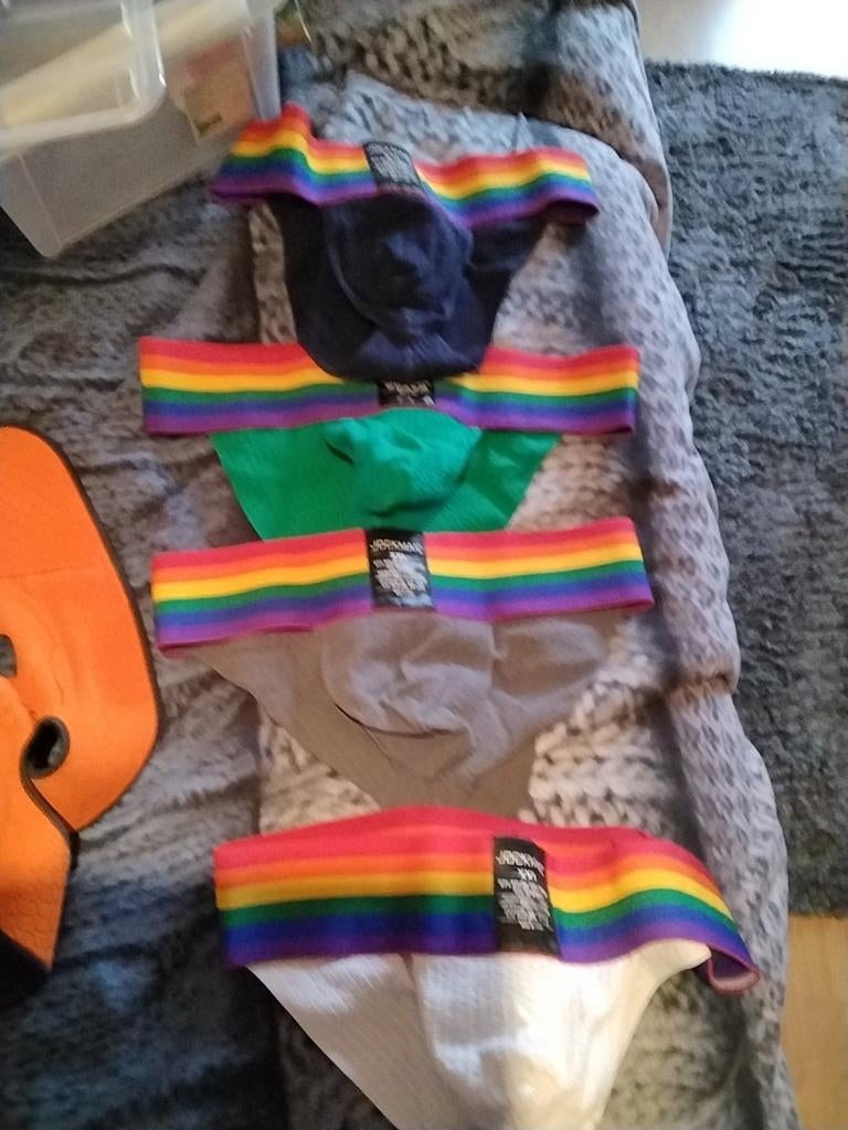 Heren onderbroek ondergoed tangaslip regenboog gay L, Ophalen of Verzenden, Slip