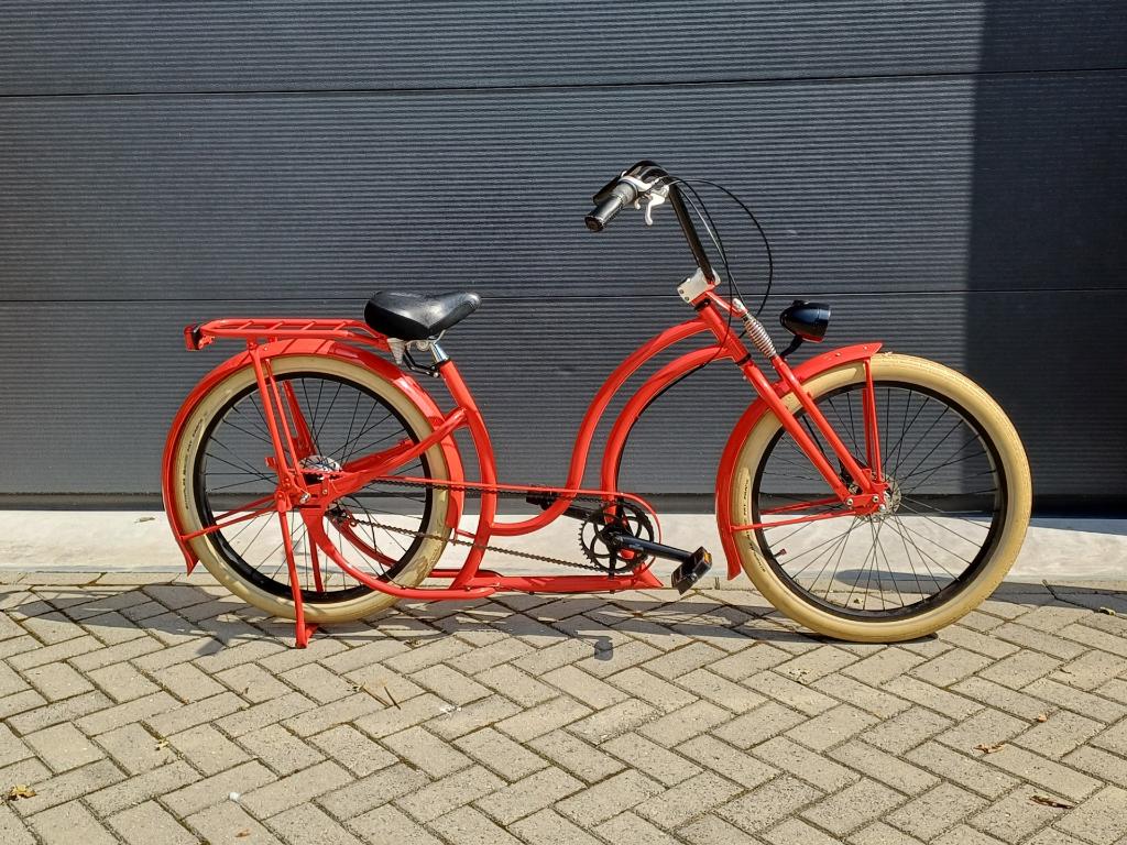 Unieke rode mooie meisjes fiets, Gebruikt, Handrem, Fuff, Trommelrem