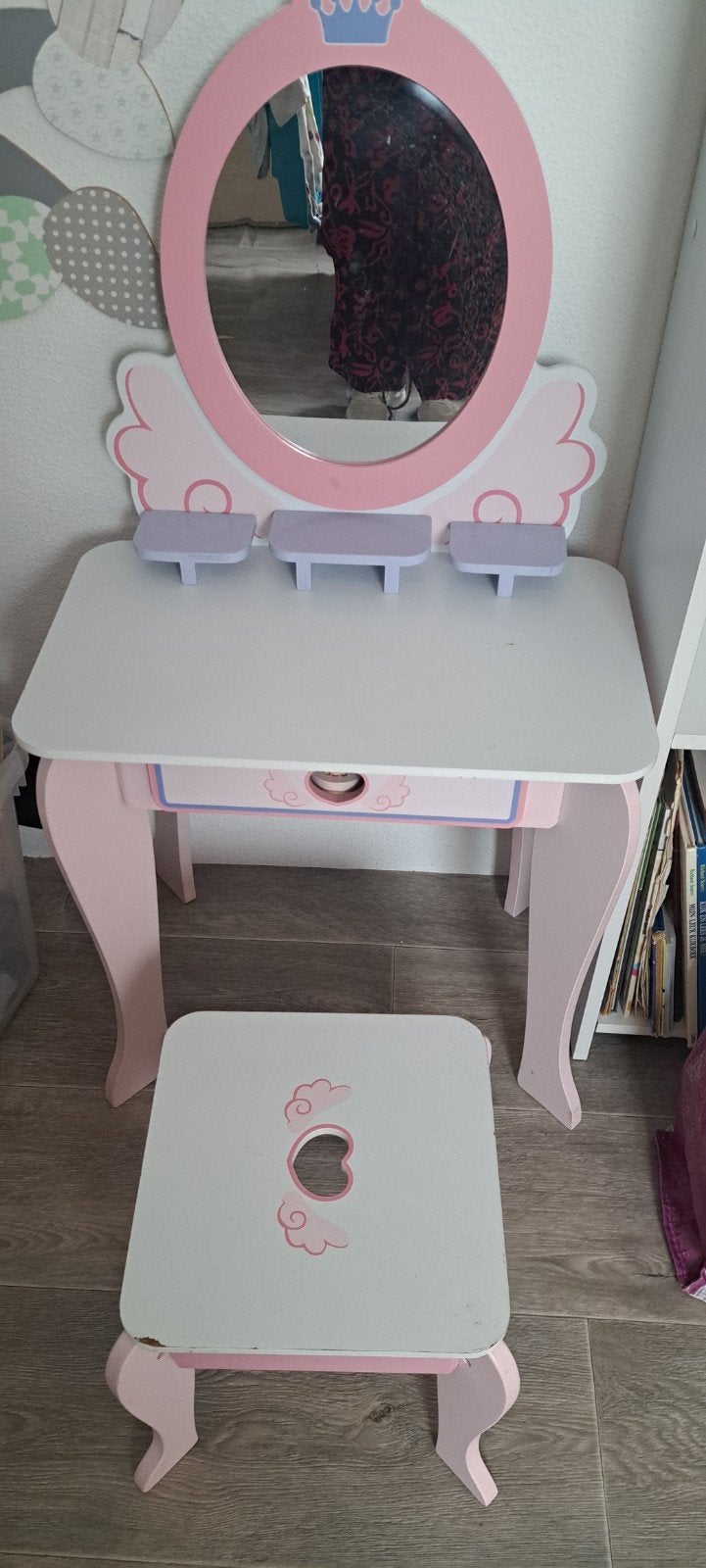 Kaptafel voor kinderen met spiegel en accessoires, Ophalen, Gebruikt, Meisje