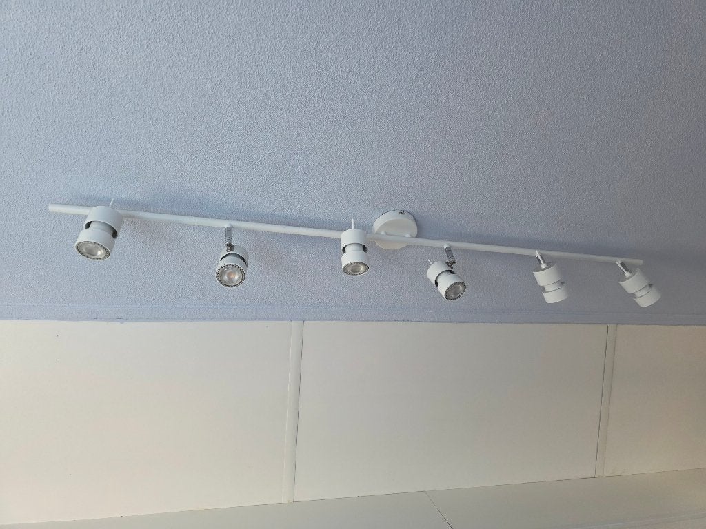 Steinhauer "Natasja 6L" 7906W plafond armatuur, Inclusief lichtbron, GU10, Ophalen of Verzenden, Wit