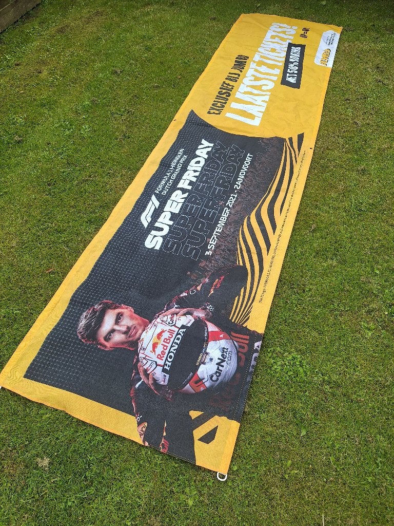 Max Verstappen Grand Prix Zandvoort 2021 spandoek / banner, Ophalen of Verzenden, Gebruikt, Formule 1
