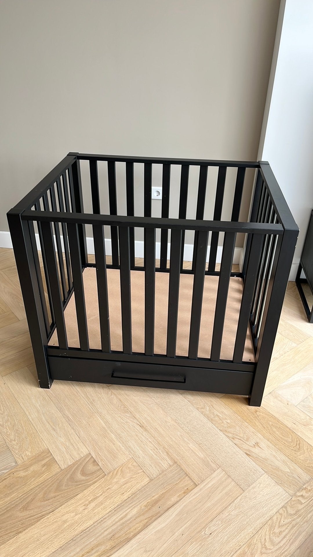 Europe baby Casper box met lade, Ophalen, Gebruikt, Vierkant, In hoogte verstelbaar