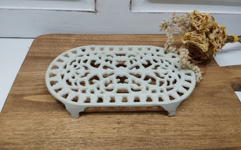 Brocante gietijzeren onderzetter, Antiek en Kunst, Ophalen of Verzenden